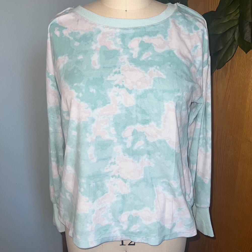 Betsey Johnson Tie Dye Sweatshirt Long Sleeve Crew Neck Women's Medium